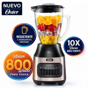 LICUADORA OSTER BLSTPEG-NPB 1.5L CON 6 VELOCIDADES