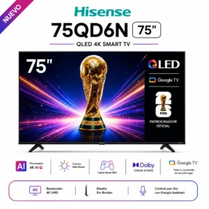 Televisor Hisense 75 Qled 4k 75qd6n Google Tv 2025 Smart Tv