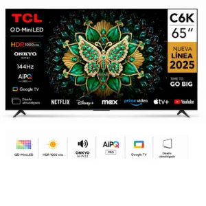 Televisor TCL 65 4K QD Mini LED Google TV 65C6KS