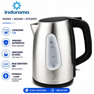 Hervidor Indurama 1.7L HI-INX Acero Inox
