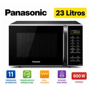 Horno Microondas PANASONIC 23L NN-GT34JBRPK con dorador