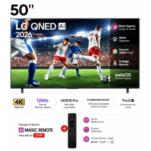 Televisor LG 50 Qned 4k ThinQ Ai 50QNED73ASA Smart TV 2026
