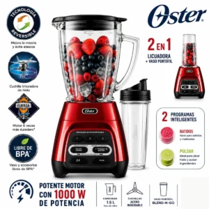 Licuadora Reversible 15L Oster BLSTPYG1310 RBG Rojo